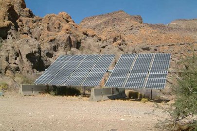 Solar panels at the Mojave National Preserve.