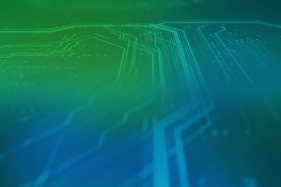 Closeup of circuit paths.